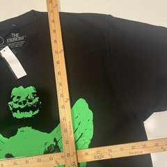New The Exorcist Large 70s Horror Movie T Shirt Black Neon Green Gore Graphic