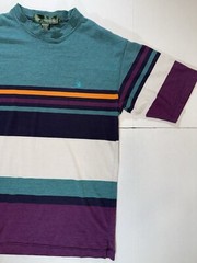 Vintage Knights Of Round Table Crewneck Men’s Shirt L Color Block Striped