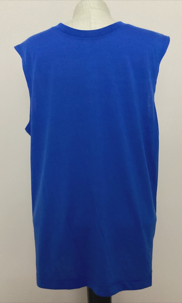 ATHLETIC WORKS DRIWORKS BLUE FIRE TRI BLEND MUSCLE Tank Sz M*