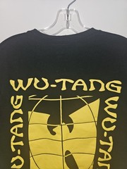 Wu Tang Clan Large Womens Black Double-sided Graphic Logo Short Sleeve Tee