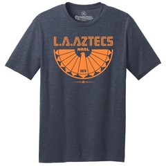 Los Angeles Aztecs 1974 Logo NASL Soccer TRI-BLEND Tee Shirt