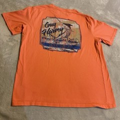 Guy Harvey Shirt Men Large Orange Fishing Outdoors Workout Streetwear Casual Tee
