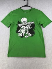Nike T Shirt Mens Small Green Twilight XC 2019 Horror Graphic Running Tee