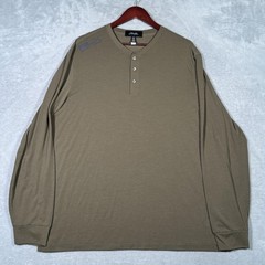 RLX Ralph Lauren Shirt Mens XXL Green Long Sleeve Henley Performance Tee