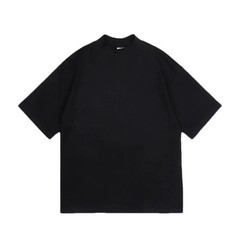 Men’s Half Turtleneck Short-sleeved Summer T-shirt High Quality Loose Basic Shir