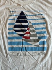Vintage 80s 90s Deerfield Beach Florida T Shirt Fits Medium Single Stitch