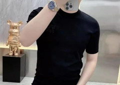New Men Luxury Diamond Tiger Rhinestones Fashion T-Shirt High Quality 3 Colors