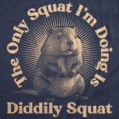 Mens Funny T Shirts The Only Squat Im Doing Is Diddly Squat Sarcastic Graphic