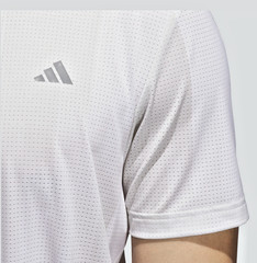 New Adidas Ultimate 365 Mesh Radiant Polo Shirt White/Alumin JL5283