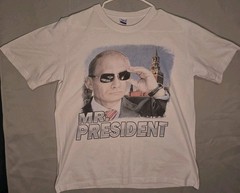 Vintage Mr President Putin Graphic T-Shirt White Size Medium Cotton 100%
