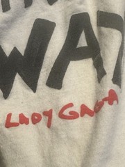 LADY GAGA F***ING FAMOUS CAUSE I WAS BORN THIS WAY WHITE TANK TEE PICS SMALL