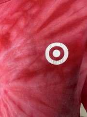 Target Store Employee Red Tye Dye Uniform T-Shirt Large Official Retail Old Rare