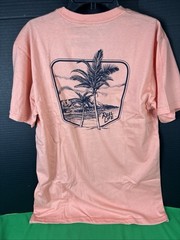 Reel Life Men’s Short Sleeve Graphic Tee Size Medium Coral