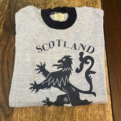 VTG Scotland Forever Ringer T-Shirt Mens M Single Stitch Made In USA Stedman T
