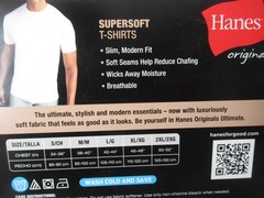 Hanes White T Shirts XL Tagless 4 Total Softest Fabric Supersoft Slim Modern Fit