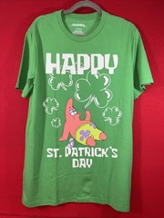 Mens Nickelodeon Patrick Star , St Patrick’s Day T-Shirt. Green. SZ XL