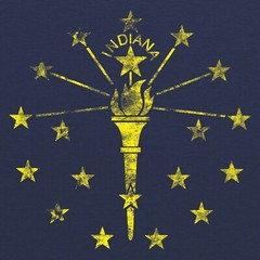 Indiana Flag State Pride Hometown Triblend Mens T-Shirt – Vintage Navy