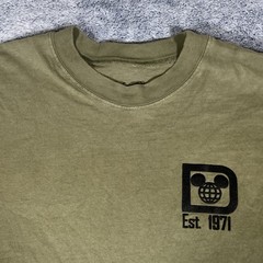 Disney Parks Spirit Jersey LS Pullover Men’s XL Army Green Walt Disney World