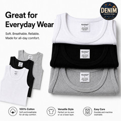 3 6 12 Pack Men Tank Top 100% Cotton A-Shirt Wife Beater Ribbed Undershirt S-3XL