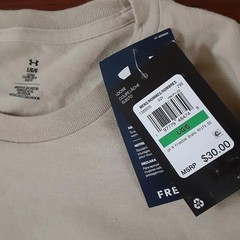 Under Armour UA Shirt Mens Large Beige Freedom Snake T Graphic Tee USA Flag New