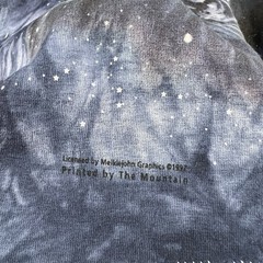 Vintage Stussy Shirt Mens Medium Tie Dye Wolf Nature Tee 90s Single Stitch RARE