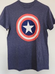 MARVEL Captain America Shield Short Sleeve Crewneck T-Shirt Adult S Cotton/Poly