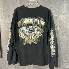 Anvil Bristol Motor Speedway Thunder Valley Long Sleeve T-Shirt Men’s L Black