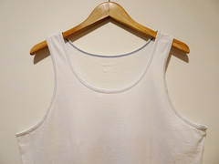 L/XL Vtg 90s Y2K White Thrashed Worn Blank Skate Punk Rock T-Shirt Tank Top