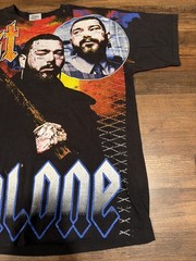 Post Malone AOP Shirt Size XL RAP Tee BOOT Tultex Circles Black Free Shipping