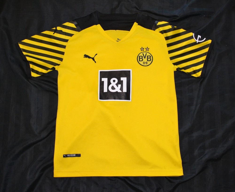 T Shirt Football Borussia Dortmund 2021-2022 Puma Yellow Black Small Haaland 9
