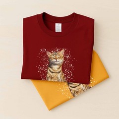 Pet Portrait Illustration Dog Cat Gift Unisex Crewneck T-shirt S-5XL