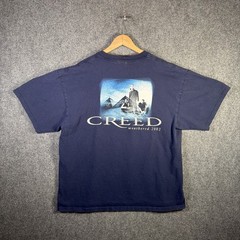 Vintage Creed Shirt Mens XL Navy 2002 Band Tee Music Weathered Concert Tour USA