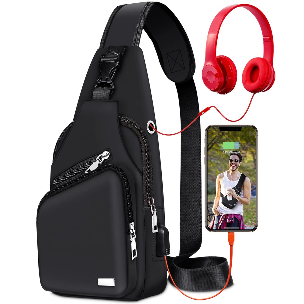 Waterproof Sling Bag Crossbody Backpack for Men Women Sling Backpack Hiking Bag