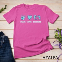 Peace Love Dolphins True Spirit Animal Ocean Lover Dolphin Tee Unisex T-shirt