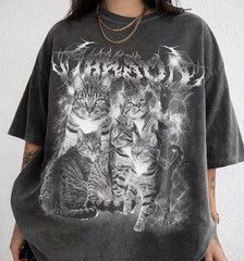 Custom Cat Portrait Comfort Tee Personalized Pet Photo Shirt Gift Idea