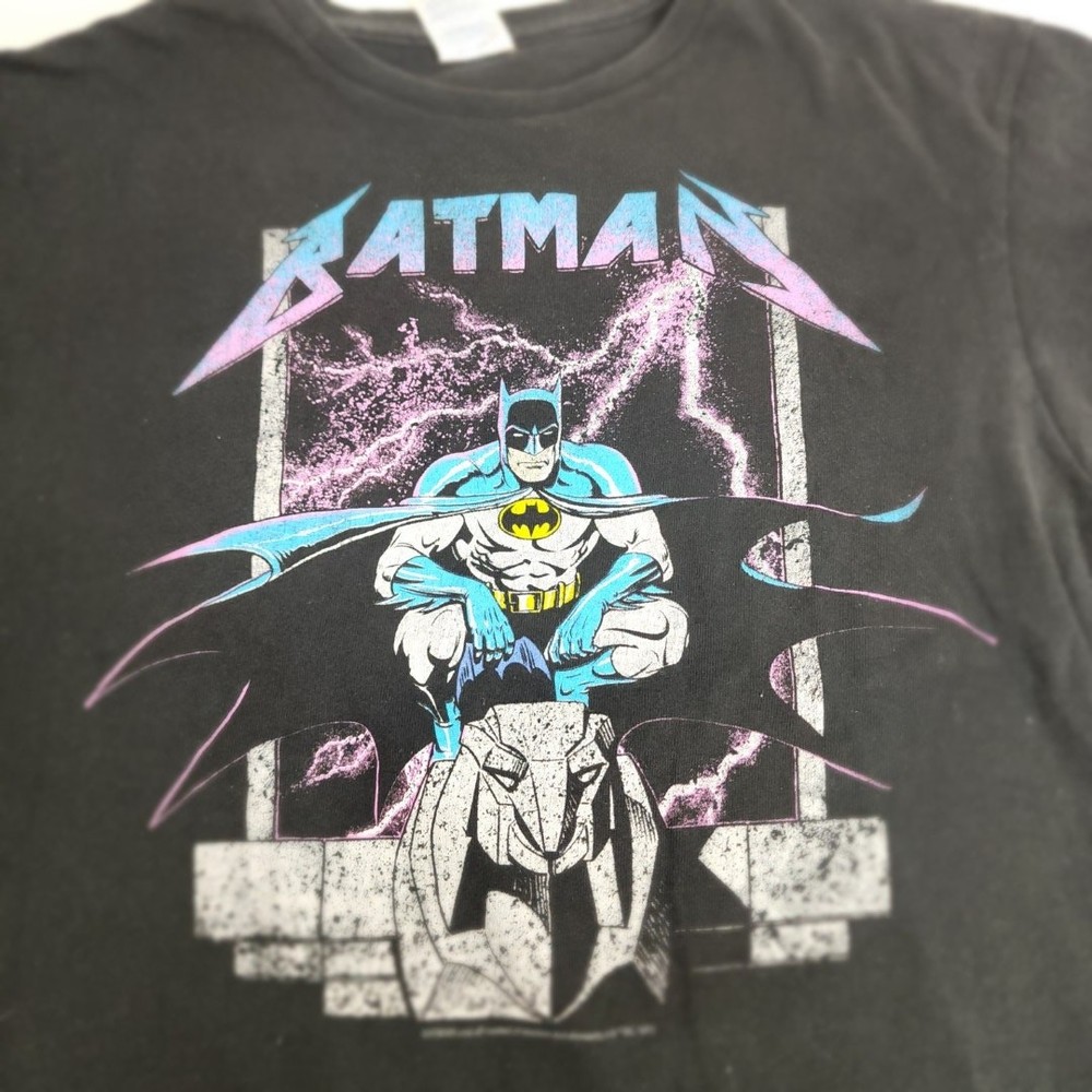 DC Comics Batman Superhero Black & White Short Sleeve T-Shirt Men’s Size M