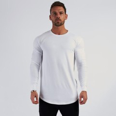 Zonbailon men’s t-shirt pure cotton breathable slim fit base shirt long sleeve