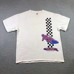 del amo motorsports redondo beach CA t shirt mens M white fair condition