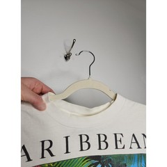 Vintage Caribbean Style Single Stitch All Sport Medium Nature Art Beach Coastal