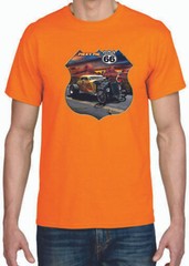 Adult DryBlend® T-Shirt – ( MEET ME ON ROUTE 66- HOT ROD / PIN-UPS / HOTTIES)
