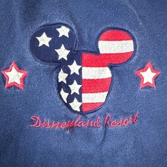 Disneyland Resort Mickey Mouse USA Flag Tee Blue Patriotic S/M Made in Turkey