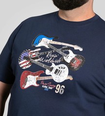 D555 Tall Mens Guitar Printed T-Shirt Longer Length LT 1XLT 2XLT 3XLT 601803