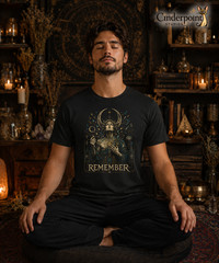 Remember Ancient Wisdom Shirt Sacred Geometry Esoteric Art Ouroboros Tee XS-5XL