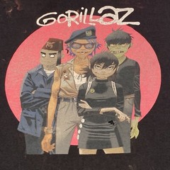Gorillas Graphic Print Shirt Mens Small Band Hip Hop Tee Black Music Distressed