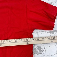 Nike Shirt Men Medium Red Gray Tee Center Swoosh Respect Spell Out Loose Fit *