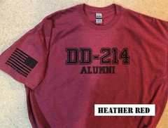 DD-214 Alumni Military T-shirt. Perfect For Marines, Army, Navy Air-force 120G