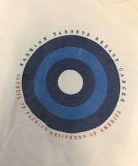 FASHION TARGET BREAST CANCER Charity event printed T-shirt Size: L White Men