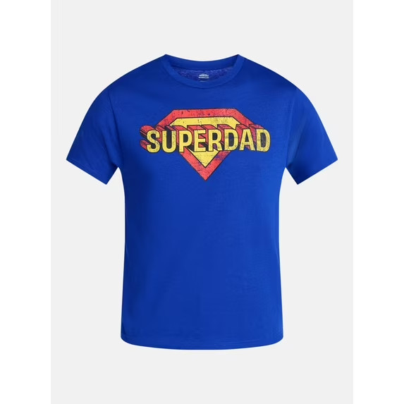 Super Dad Shirt Mens 3XL Blue Way To Celebrate Father’s Day Graphic Tee