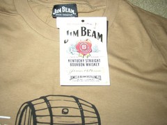 NWT Vintage Jim Beam Bourbon Barrel T-Shirt SZ LG NOS Brown