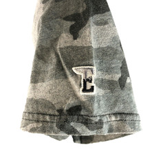 Edwin Jeans Japan Mens T-Shirt size Small Gray Camo V-Stitch Collar Embroidered